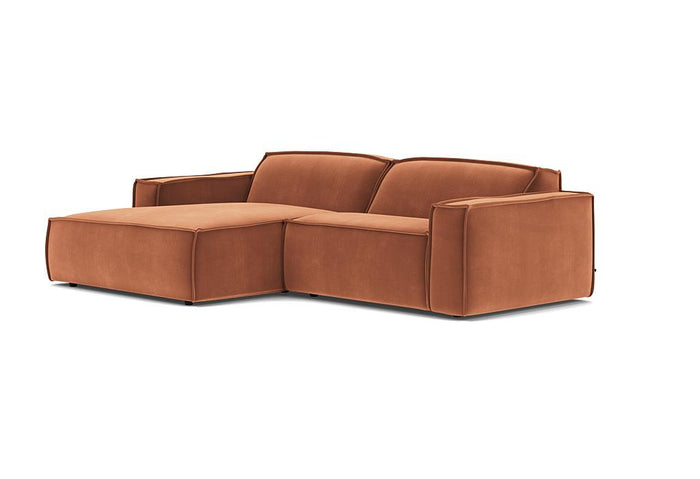 Edge bank met longchair links Sydney 22 beige