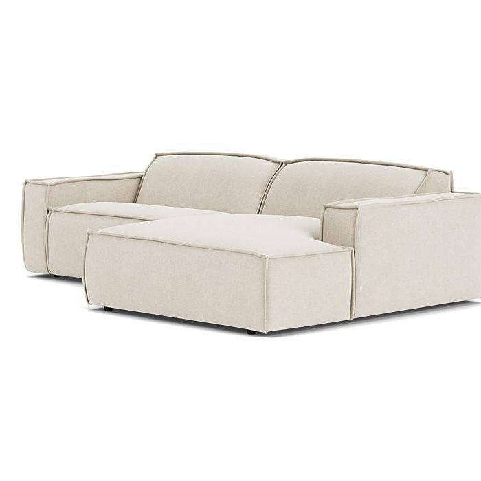 Edge bank met longchair rechts Sydney 22 beige