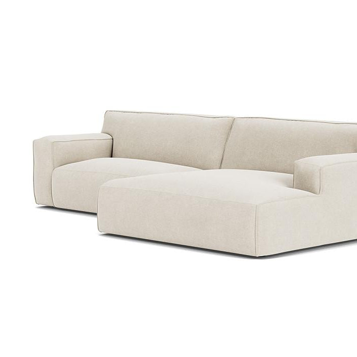 Clay bank met longchair rechts Alpine 01 natural