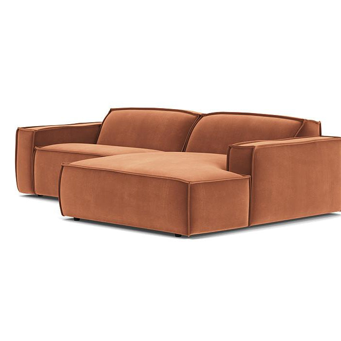 Edge bank met longchair rechts Soil 01 natural