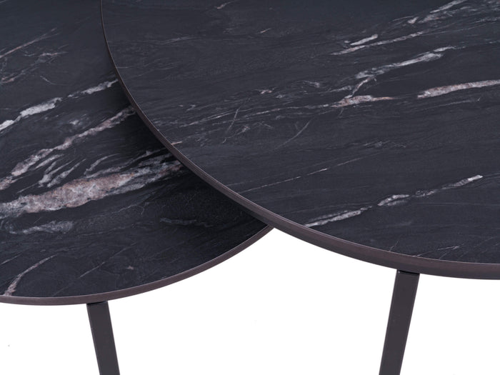 Ronde salontafel set Firenze XL 75 en 58 cm