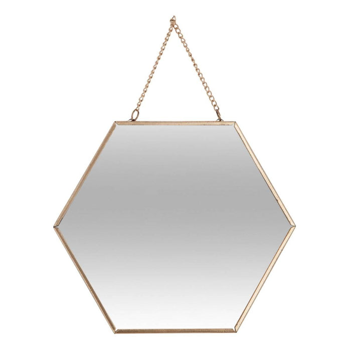 ATMOSPHERA Lot van 3 zeshoekige metalen spiegels - Goud