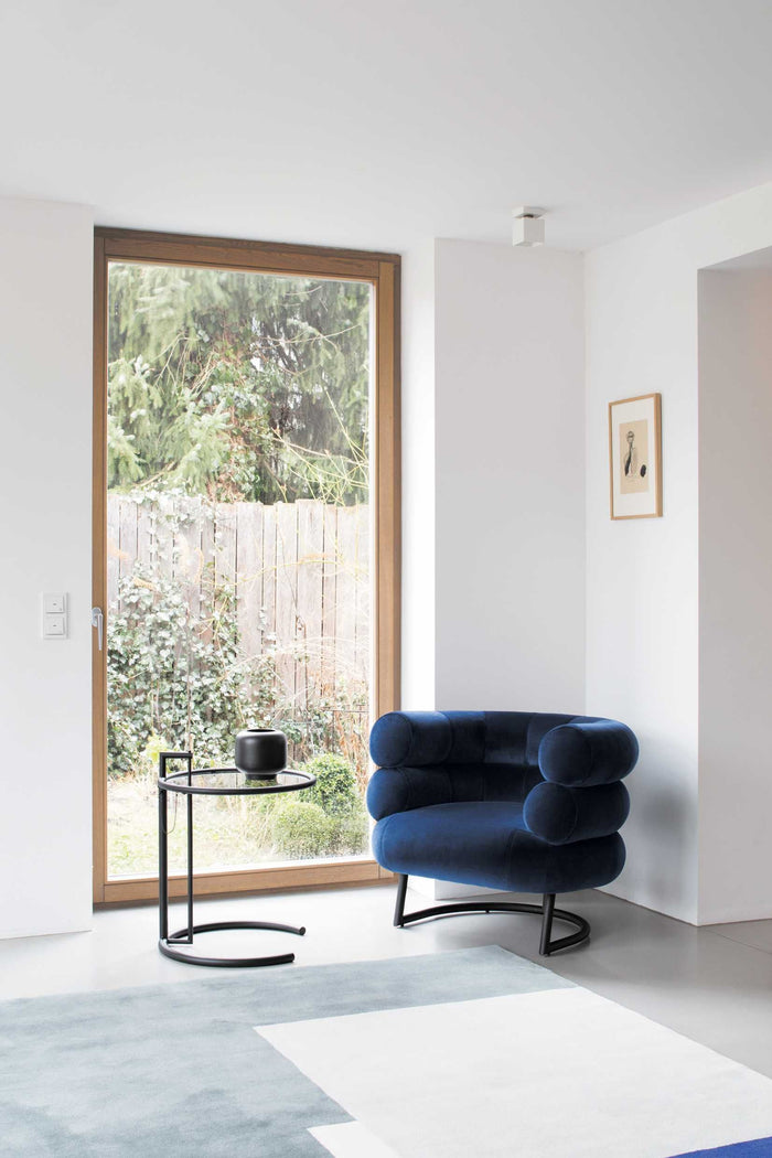 ClassiCon Adjustable Table E 1027 Black bijzettafel Ø52 donker glas