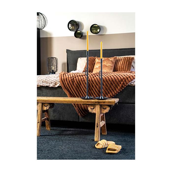 FURNILUX - Kandelaar Wick zwart - 60 cm - zwart - Metaal