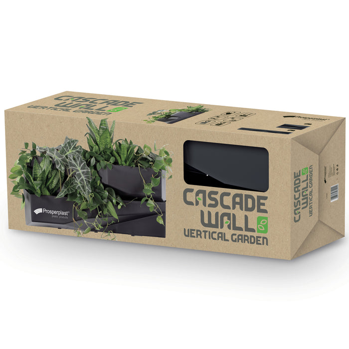 Prosperplast Hangende Plantenbakken - 2x - 78x19x35cm - grijs