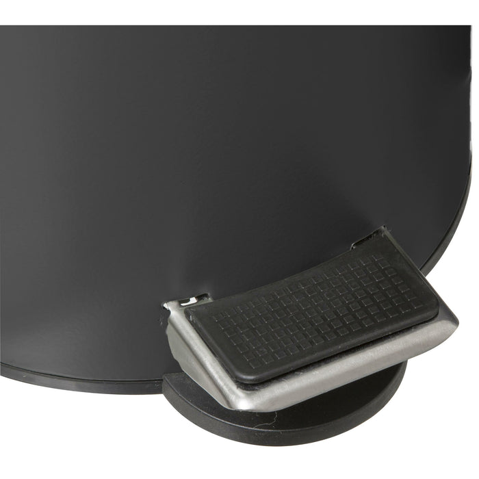 5Five Pedaalemmer - donkergrijs - metaal - 3 L - 24 cm - prullenbak