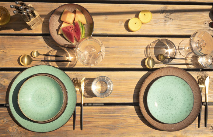 Cookinglife Serviesset Pulau - 16-delig | 4 personen - Bruin