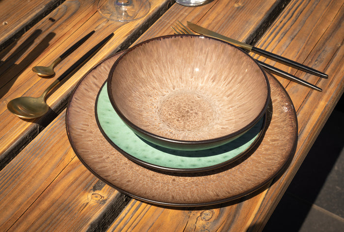 Cookinglife Serviesset Pulau - 16-delig | 4 personen - Bruin