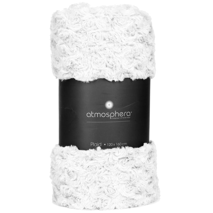 Atmosphera Sprei|deken|plaid - zilvergrijs - polyester - 120 x 160 cm