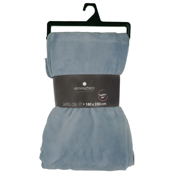 Atmosphera Plaid - ijsblauw - polyester - 180 x 230 cm