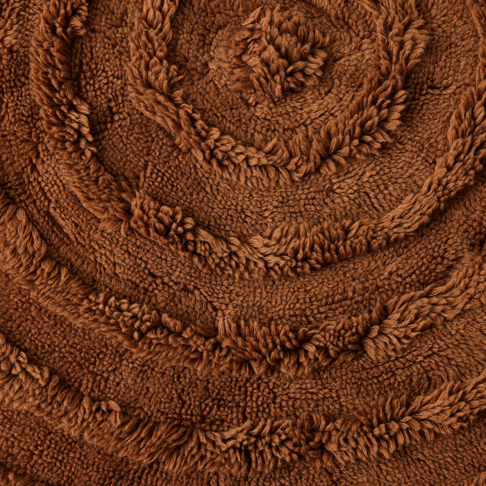 HKliving Round Woolen Vloerkleed Ø 150 cm - Mahogany