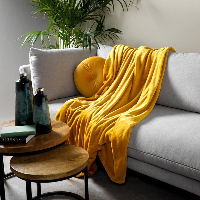 Dutch Decor plaid HARVEY - 150x200 cm Golden Glow