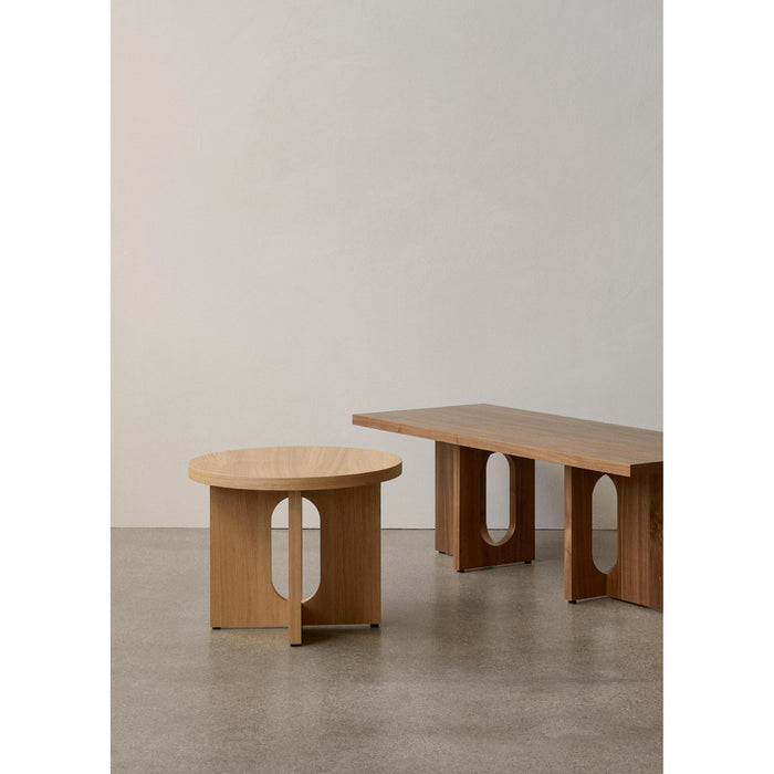 Audo Copenhagen Androgyne bijzettafel Ø50 naturel eiken, Kunis Breccia