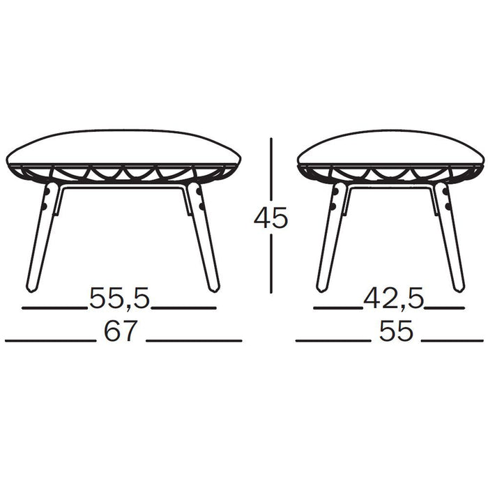 Piña Outdoor voetenbank bruin