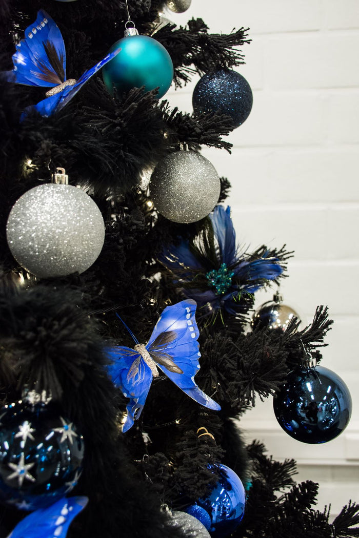 Teddy Black kunstkerstboom - 150 cm - zwart - Ø 86 cm - 422 tips