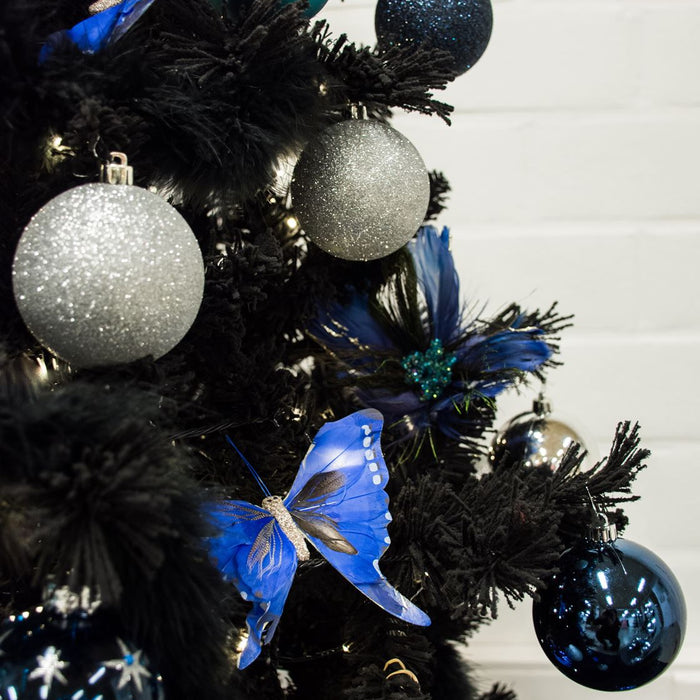 Teddy Black kunstkerstboom - 180 cm - zwart - Ø 97 cm - 658 tips