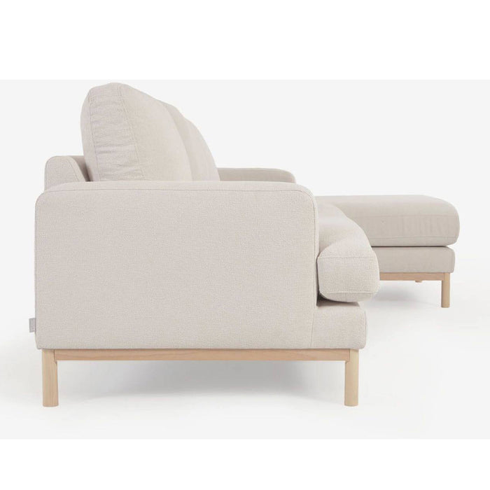 Kave Home Mihaela 3-Zitsbank Chaise Longue Rechts - Wit