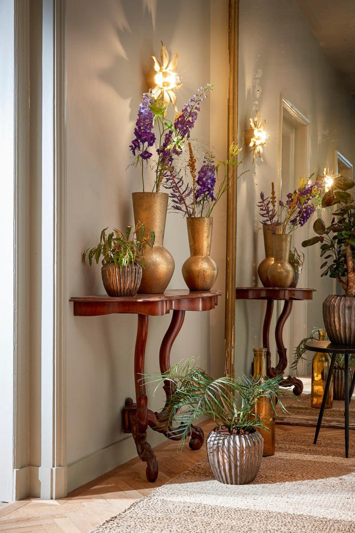 Mica Decorations Lora Vaas - 18x18x35 cm - Keramiek - Goud