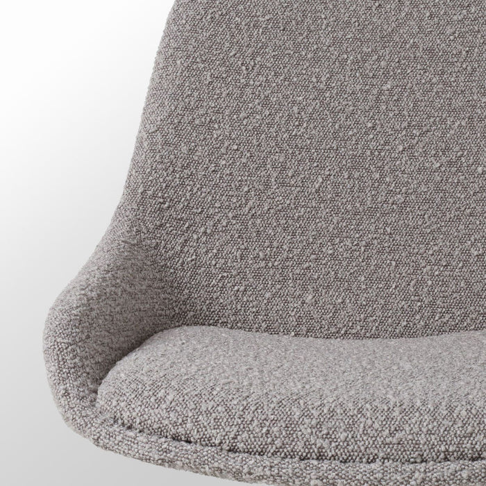 Nolon Noa-Isa Eetkamerstoel Bouclé Taupe - Stof - Zwart Onderstel