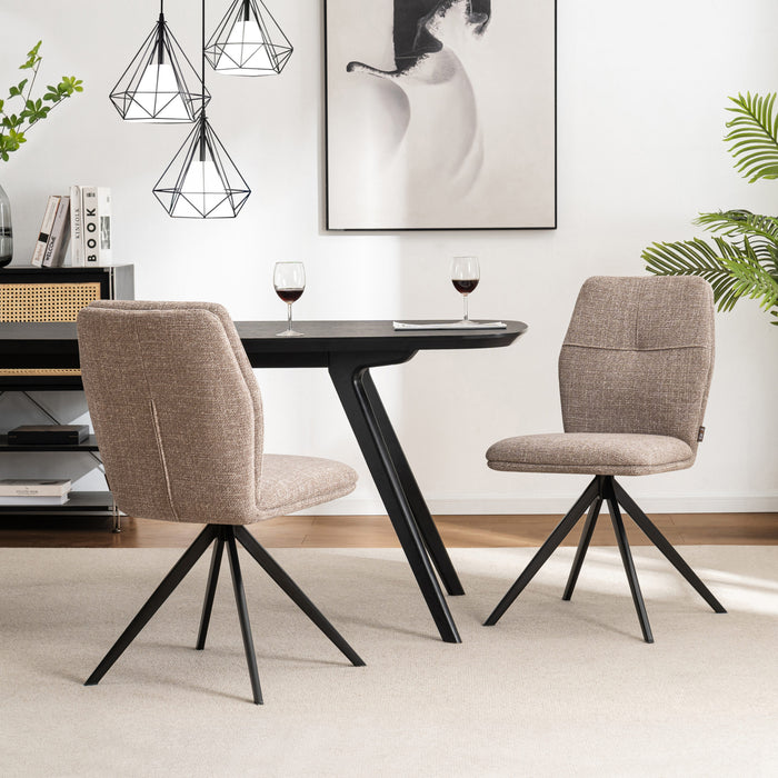 Furnihaus Eetkamerstoelen set van 2 - Emma - Taupe - Stof