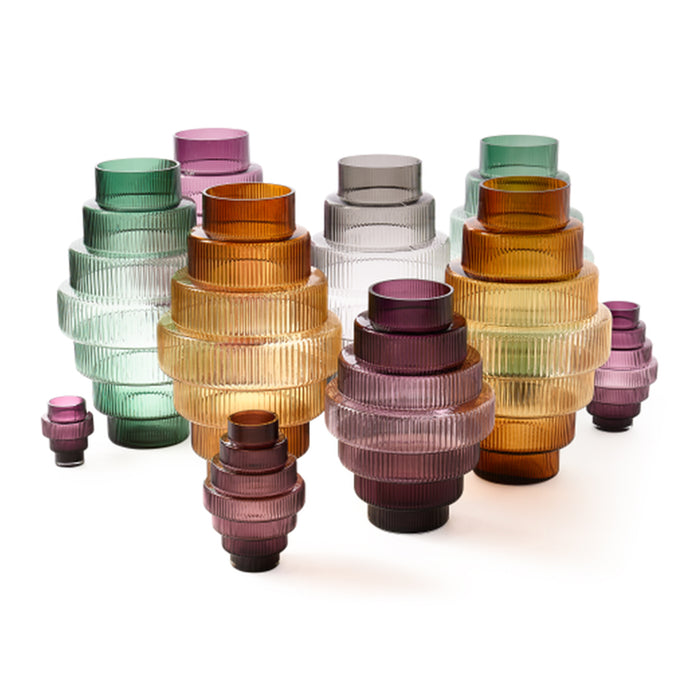 POLSPOTTEN Steps Waxinelichthouder - Grijs