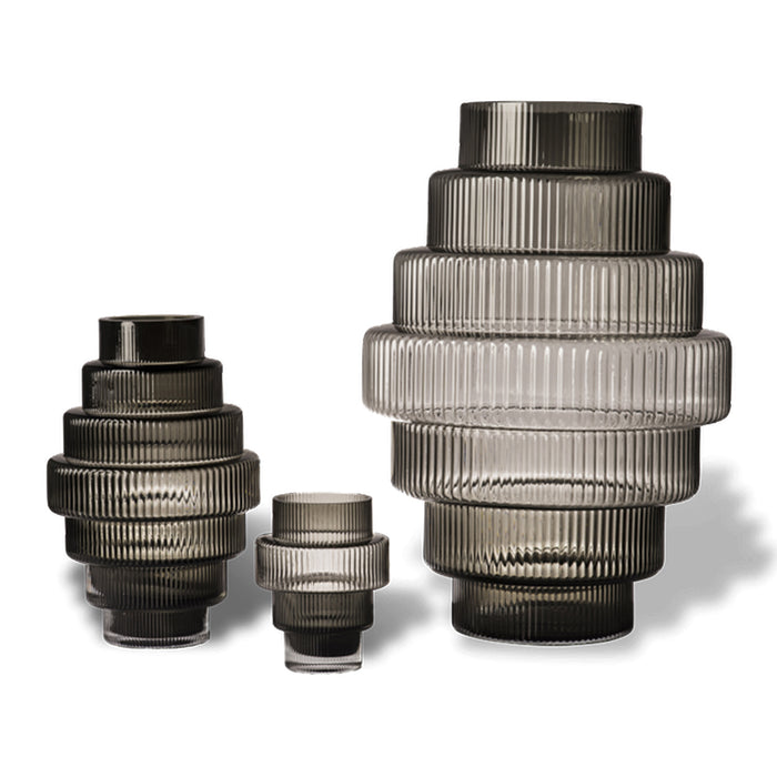 POLSPOTTEN Steps Waxinelichthouder - Grijs