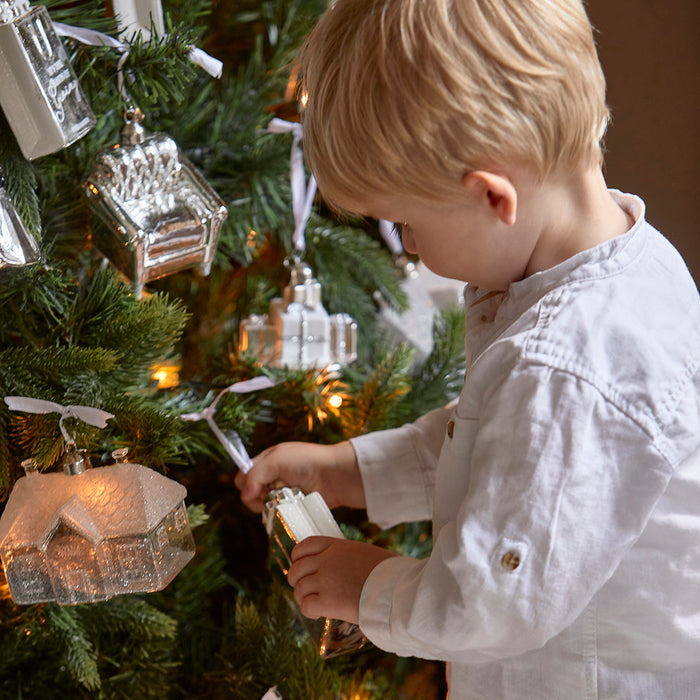 Riviera Maison Kerstbal Zilver, Zilveren stoel - RM Classic Chair