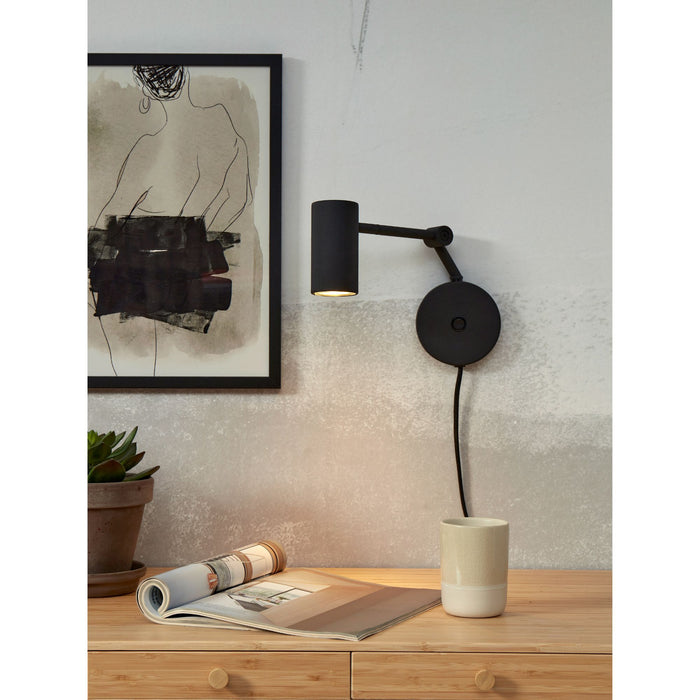 it's about RoMi Wandlamp Montreux - Zwart - 10.5x21.5x18cm