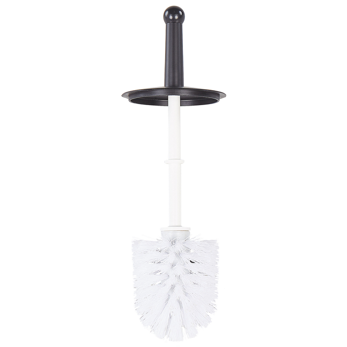 Beliani - SOACHA - Toiletrol en borstelhouder - Zwart - Staal