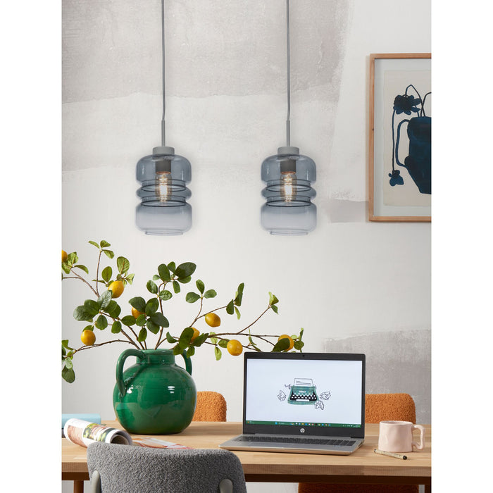 it's about RoMi Hanglamp Verona - Grijs - 15x15x30cm