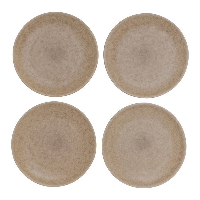 by fonQ Mixed Ceramics Ontbijtborden 4st. - Ø 22 cm - Zand