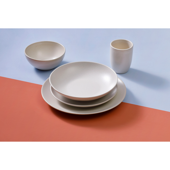 Mammoet Serviesset Spirit Stoneware 6-persoons 24-delig Wit