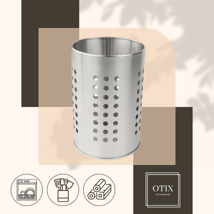 OTIX Spatelpot RVS 18x12x12cm Lepelpot Keukengerei Houder