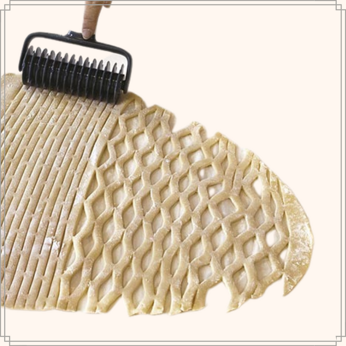 OTIX Deegroller met Ruitvorm Rasterroller Deegsnijder 17,5 cm