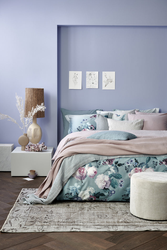 Vandyck - Dekbedovertrek BRIGHT SKY Pearl Blue 140x220 cm (satijnkatoe