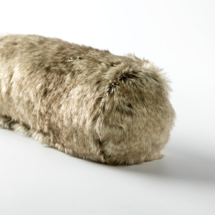 Dutch Decor Tochtstopper 90x10 cm - LEONY - bont look - taupe