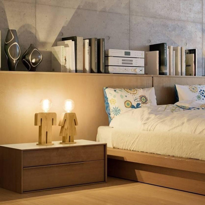 ETH Eve XL Wood Tafellamp Vrouw 36cm 1x E27 Hout