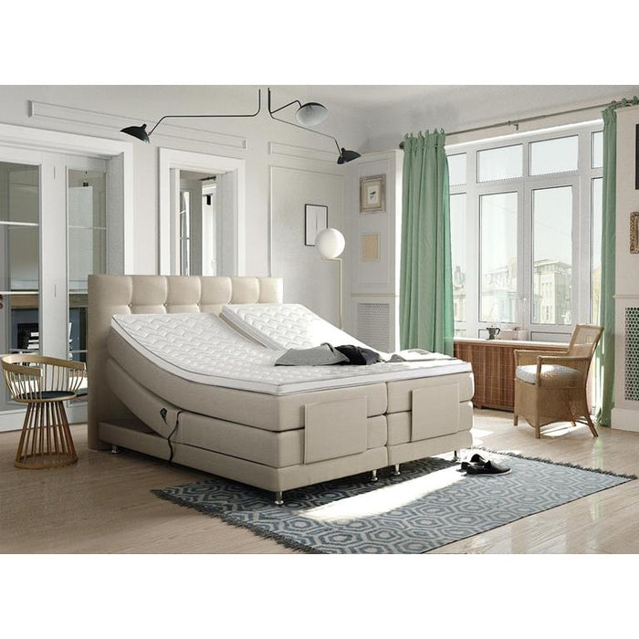 Mörgenn Elektrische boxspring Doha Beige 180x200 inclusief montage