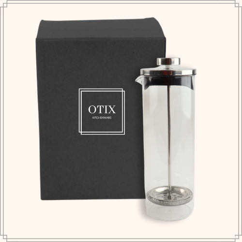 OTIX French Press Cafetiere Handmatige Melkopschuimer Koffiemaker M...
