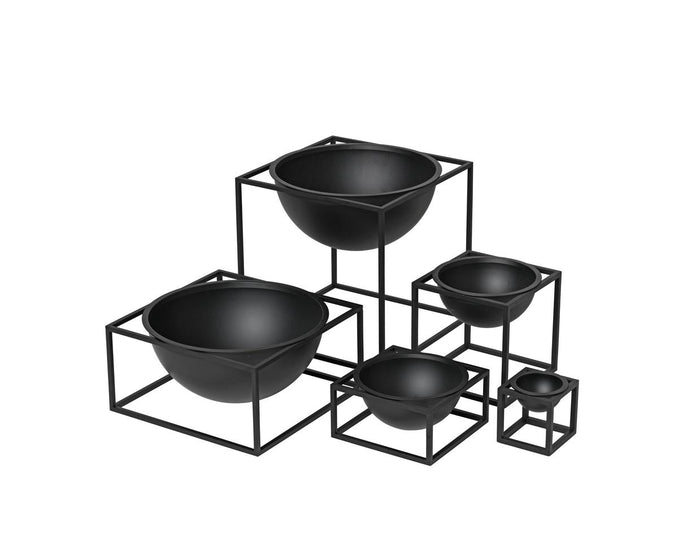 Audo Copenhagen Kubus Bowl Centerpiece schaal large Ø23 zwart