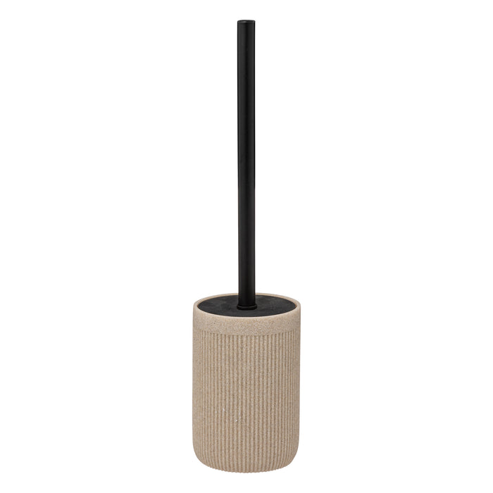 Toiletborstel met houder Nordic Stone - Beige - H40 cm