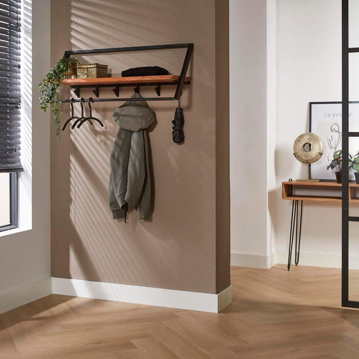 Fraaai - Leona kapstok 6 haaks acaciahout 100 cm