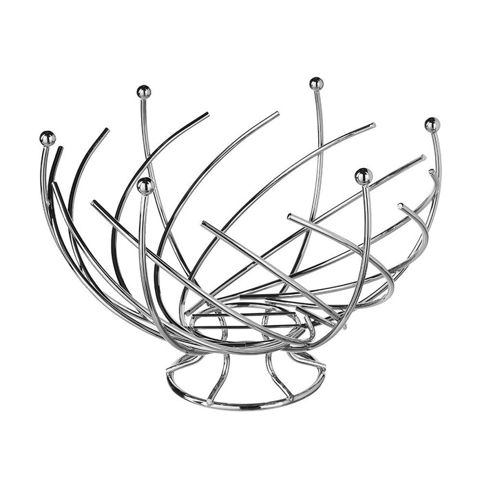 Secret de Gourmet Fruitschaal-fruitmand - op voet - metaal - 30 cm