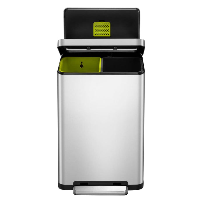 EKO Pedaalemmer X-Cube 2x20 L matzilverkleurig