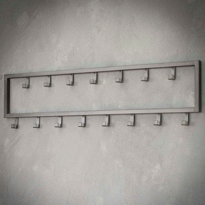 Fraaai - Kapstok industrieel 15 haken - 80 cm zwart