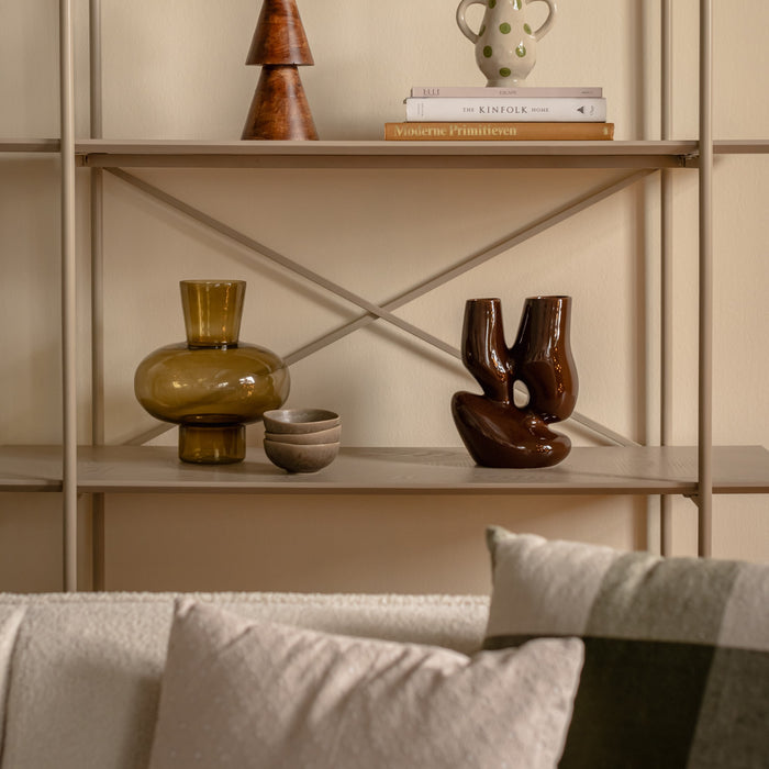 HKliving Organic Vaas - Maat L - Espresso