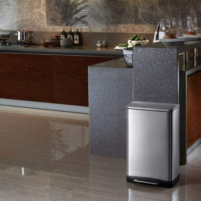 EKO Vuilnisbak Matzilver 40.3 x 34.5 x 65 cm