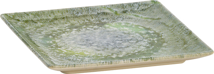 Lite-Body Hermes gebaksbordjes - Set van 8 stuks - Ø16 cm - Groen reli