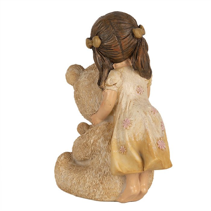 Clayre & Eef Beeld Meisje 12 cm Bruin Polyresin