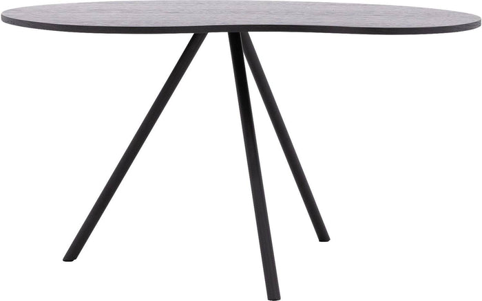 Goossens Salontafel Saya in Eiken soft touch lak zwart ral 9005